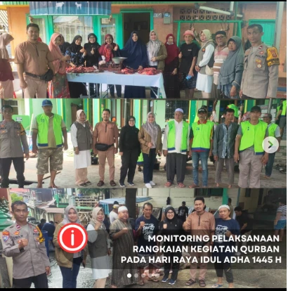 Monitoring Penyembelihan Hewan Kurban di Wilayah Kelurahan Mekar Sari