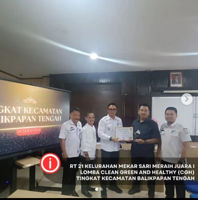 RT. 21 Juarai Lomba CGH Tingkat Kecamatan Balikpapan Tengah